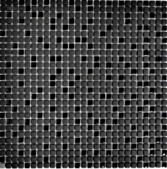 Mosaïque de verre Revêtement mural durable Recyclé Enamel anthracite noir mat MOS140-01B