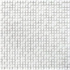 Mosaïque de verre Revêtement mural durable Carreau recyclé Enamel blanc mat MOS140-07W