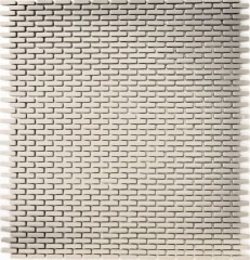 Mosaïque de verre Revêtement mural durable Carrelage recyclé Brick Enamel cream mat MOS140-B23C