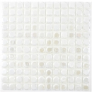 Mosaïque ECO GLAS blanc métallisé 3DR MOS350-12_f | 10 Tapis de mosaïque