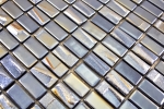 Échantillon manuel de mosaïque ECO Recycling GLAS Rectangle ECO noir métallisé 3D MOS355-09_m