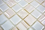 Échantillon manuel Carreau de mosaïque ECO Recyclé GLAS ECO blanc métallisé 3D MOS355-11_m
