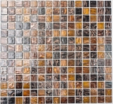 Mosaïque de verre Carreaux de mosaïque or beige cuivre marron Fond de douche Miroir de carrelage MOS54-1306