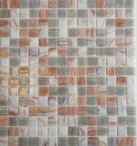 Mosaïque de verre Carreaux de mosaïque beige gris cuivre Carreaux de salle de bain Dos de douche Miroir de carrelage MOS54-0104