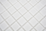 Motif manuel Carreau de mosaïque de verre translucide Crystal super blanc SALLE DE BAINS WC CUISINE MUR MOS63-0101_m