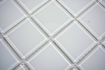 Motif manuel Carreau de mosaïque de verre translucide Crystal super blanc SALLE DE BAINS WC CUISINE MUR MOS69-0101_m