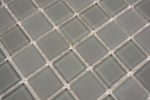 Échantillon manuel Carreau de mosaïque de verre translucide Crystal gris anthracite gris mat MOS63-2602_m