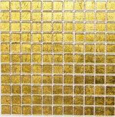 Mosaïque de verre or Carreau de mosaïque structure Carrelage cuisine Paroi de douche MOS120-0742