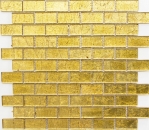 Mosaïque de fond Transluzent Brick Mosaïque de verre Crystal or structure MOS120-0784_f