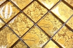 Motif manuel Carreau de mosaïque de verre translucide Crystal or structure MOS120-0786_m