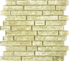 Mosaïque de verre or Carreau de mosaïque composite Chic Miroir de carrelage Cuisine Paroi de douche MOS86-8CGO