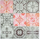 Mosaïque de verre Rétro Vintage Carreaux de mosaïque gris rouge Mur de cuisine MOS68-Retro-F