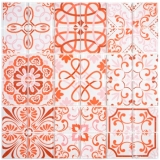 Mosaïque de verre Rétro Vintage Carreau de mosaïque blanc rouge orangé Mur de cuisine MOS68-Retro-SW