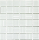 Mosaïque de verre Mur de cuisine Mosaïque de verre Facetta blanc avec piqûres MOS110-0104