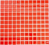 Carreau de mosaïque Mosaïque de verre rouge BAD WC cuisine MUR Tapis de mosaïque MOS60-0904