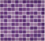 Mosaïque Carreaux Mosaïque de verre violet BAD WC cuisine MUR Plaque de mosaïque MOS62-1104
