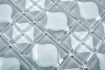 Motif manuel Carreau de mosaïque Translucide gris 3D gris Red Dot Design BAD WC cuisine MUR MOS68-0215_m