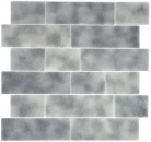 Carreau de mosaïque gris translucide Maçonnerie composite Grigio MOS68-0259L_f | 10 Tapis de mosaïque
