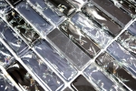 Motif main Carreau de mosaïque Translucide noir Bâtons Mosaïque de verre Crystal pierre noire MOS87-s1228_m