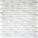 Mosaïque baguettes composite pierre naturelle carreau de mosaïque blanc Brick mosaïque de verre verre cassé marbre carrelage mur cuisine salle de bain - MOS87-0111