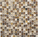 Carreau de mosaïque Translucide beige marron Mosaïque de verre Crystal pierre beige marron MOS92-1303_f