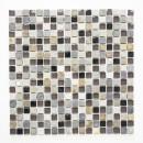 Carreau de mosaïque Translucide beige marron gris noir Mosaïque de verre Crystal pierre MOS92-0209_f