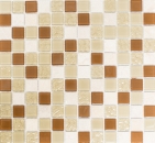 Mosaïque de verre Pierre naturelle Marbre Carreaux de mosaïque Rustique beige ocre crème brun doré Protection contre les éclaboussures Carreaux de cuisine - MOS62-1204-GN