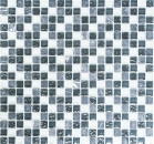 Mosaïque de verre Pierre naturelle Carreau de mosaïque gris anthracite gris foncé blanc Carrelage mur cuisine salle de bain WC - MOS92-0204