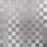 carreau mosaïque autocollant ALU argent métal miroir carrelage fond cuisine MOS200-22M25