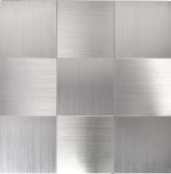carreau mosaïque autocollant ALU argent métal miroir carrelage dos cuisine MOS200-22M100