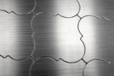 Motif manuel Carreau de mosaïque autocollant Aluminium argenté métal Florentine métal MOS200-22LAT_m