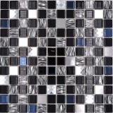 Acier inoxydable Carreau en mosaïque de verre Auto-collant Dos de cuisine Revêtement mural MOS200-4CM26