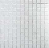 mosaïque de verre autocollante mosaïque blanc mat carreaux de cuisine fond MOS200-4CM20