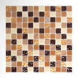 mosaïque de verre autocollant carreau de mosaïque pierre naturelle beige marron carreaux MOS200-4M372