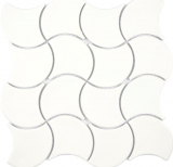 éventail mosaïque carreau céramique pastel ivoire vague mur carrelage cuisine douche salle de bains - MOS13-FS19