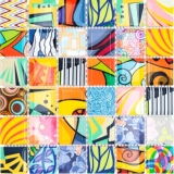 Céramique Carreau Mosaïque Coloré Retro Style Carreaux Mosaïque POP UP ART Design Revêtement mural Carrelage