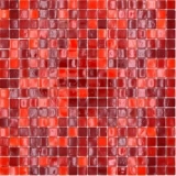 Mosaïque de verre Carreaux de mosaïque orange rouge Mur Carreaux de cuisine 58-0009