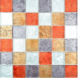 Mosaïque de verre Carreaux de mosaïque or argent noir rouge structure mur carrelage cuisine salle de bain MOS129-71739