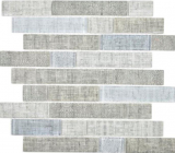 Mosaïque translucide Brick composite ECO Mosaïque de verre textile gris mur carrelage cuisine salle de bain MOS24-2097_f | 10 Tapis de mosaïque