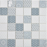 GLAS Mosaïque ECO bleu mur carrelage cuisine salle de bain carreau de mosaïque mur carrelage cuisine salle de bain_f | 10 tapis de mosaïque