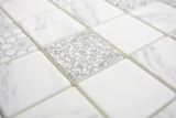 Échantillon manuel GLAS Mosaïque ECO Aspect Carrara Carreau de mosaïque murale Miroir de carrelage cuisine salle de bain MOS16-0202_m
