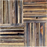 Mosaïque de bois en planches de bateau Wood FSC Revêtement mural fond de cuisine MOS160-27
