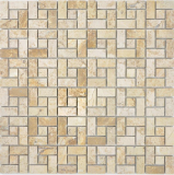 Marbre Mosaïque Roue Pierre chocolat polie Carreau de mosaïque murale Carrelage cuisine salle de bain MOS88-B13_f