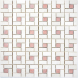 Marbre Mosaïque Roue Pierre cremarfil rose rose Marbre Mosaïque Roue pierre gris panthère poli MOS88-B27_f