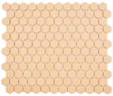 Mosaïque céramique Hexagone ocre orange R10B receveur de douche Carreaux de sol Mosaïque cuisine salle de bain sol MOS11H-1208-R10_f