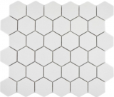 Mosaïque céramique Hexagone blanc R10B receveur de douche Carreaux de sol Mosaïque cuisine salle de bain sol MOS11H-0111-R10_f