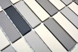 Échantillon manuel Carreau de mosaïque Céramique beige clair gris baguettes non émaillé Carreau de douche Carreau de sol MOS24B-0208-R10_m