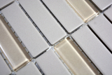 Échantillon manuel Carreau de mosaïque Céramique baguettes gris clair non émaillé Verre Receveur de douche Carreau de sol MOS24-0212-R10_m