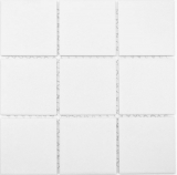 Mosaïque Carreau de mur Sol Céramique Blanc Antidérapant Antidérapant Bac de douche Carreau de sol - MOS22-0102-R10