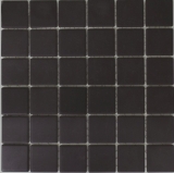 Céramique Mosaïque Carreau noir mat umbra non émaillé RUTSCHEMENT Bac de douche Carreau de bain Carreau mural - MOS14B-0303-R10